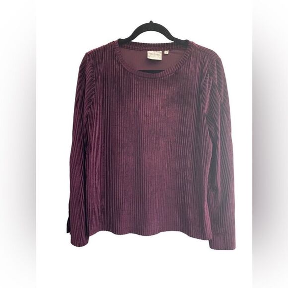 Anthro Dantelle Ribbed Velvet Top Size M - Picture 1 of 4